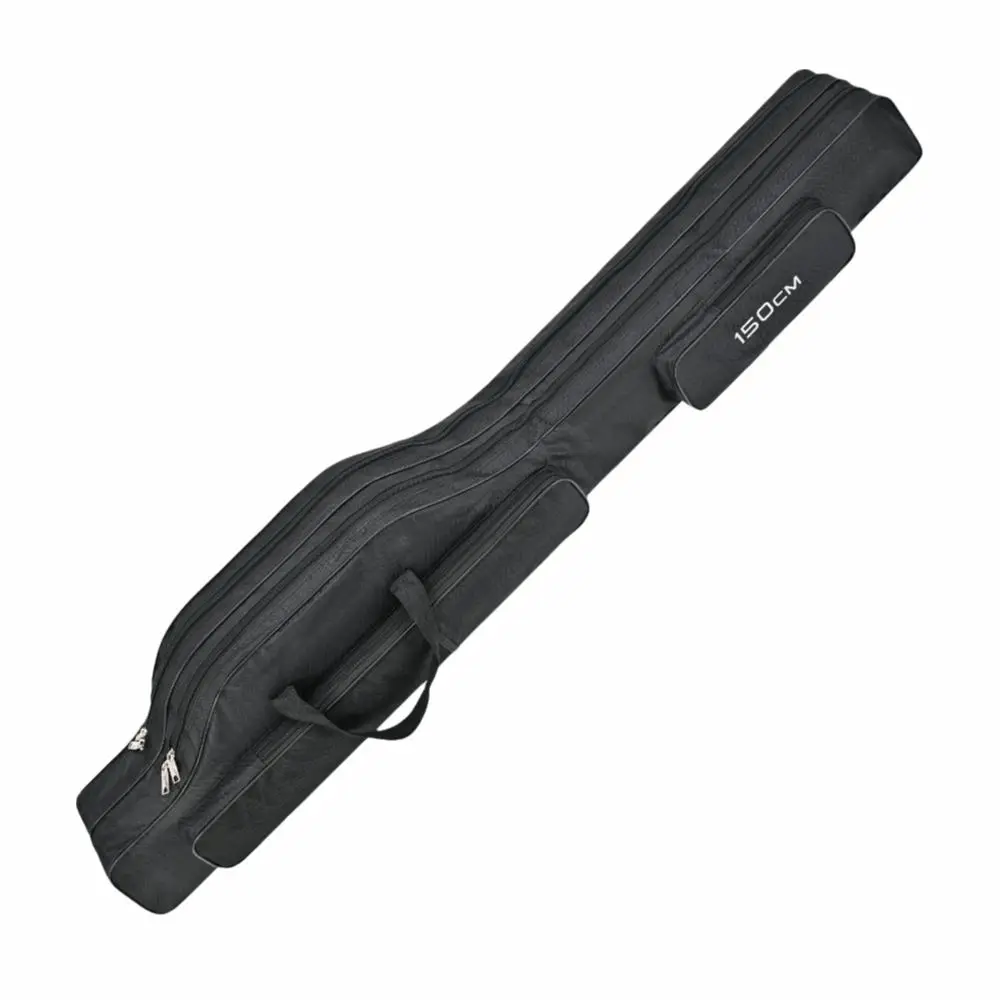 Three Layers Fishing Rod Case Oxford Fabric Large Capacity Fishing Pole Bag Foldable Waterproof Fishing Tackle Bag