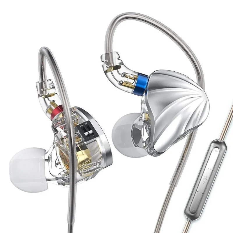 

CVJ Nami Aluminum Magnesium Alloy DD+1BA in Ear Wired Hybrid Headphone Switch Tuning Kai Display Interchangeable Plug 4.4mm 2.5