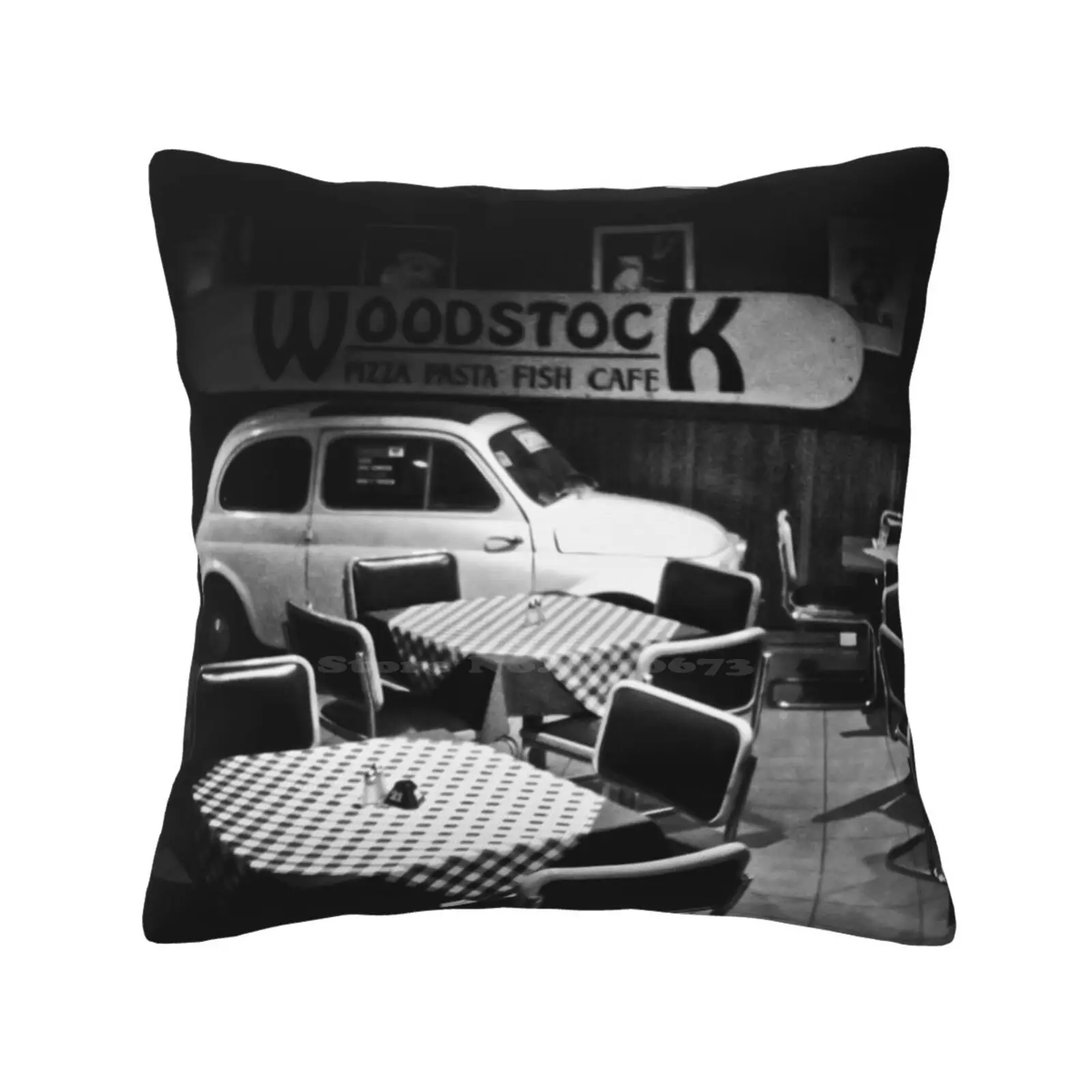 68 Of 365 Hipstamatic Project Pillows Case Bedroom Home Decoration Black White Restaurant Woodstock Fiat 500 Hipstamatic Chairs