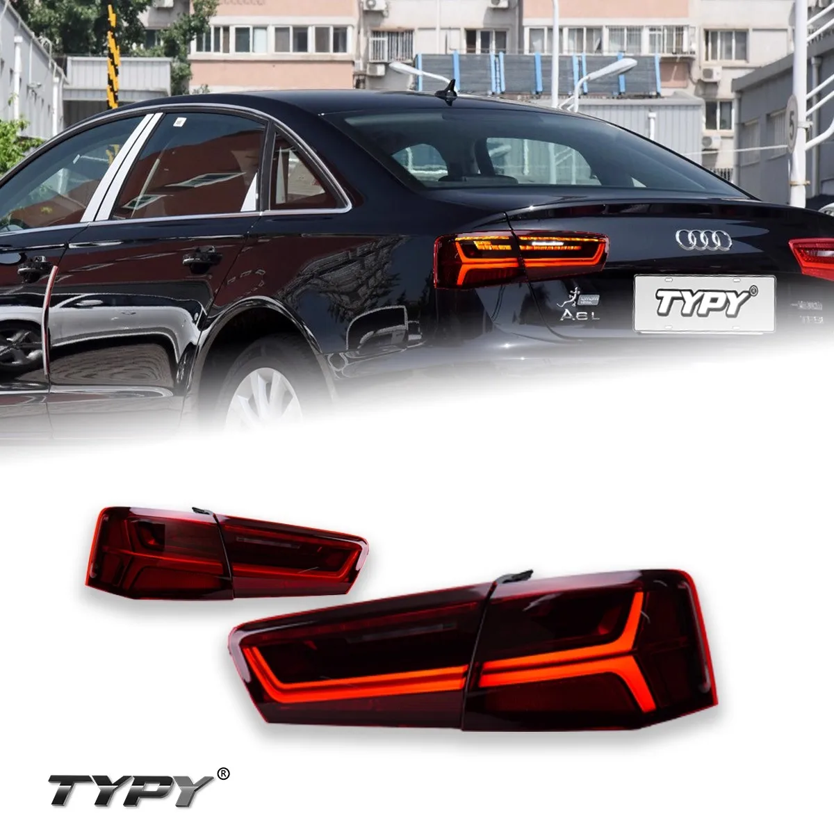 

TYPY Car For Audi A6 Taillight A6L S6 C7 Upgrade Modified New DRL Dynamic Turn Signal LED Taillight Auto Accessories 2012-2015