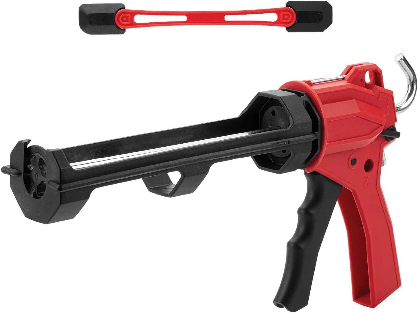 Caulking Gun Tool, 10:1 Thrust Ratio, 360° Rotating Barrel, No-Drip, Ergonomic, for 10 oz Cartridges, with Spout Cutter & Scraper