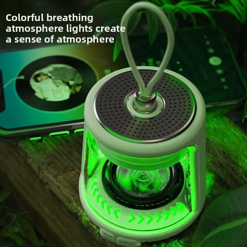 Lampa kempingowa Bluetooth, mała, przenośna, wielofunkcyjna, wodoodporna, ładowalna lampa kempingowa
