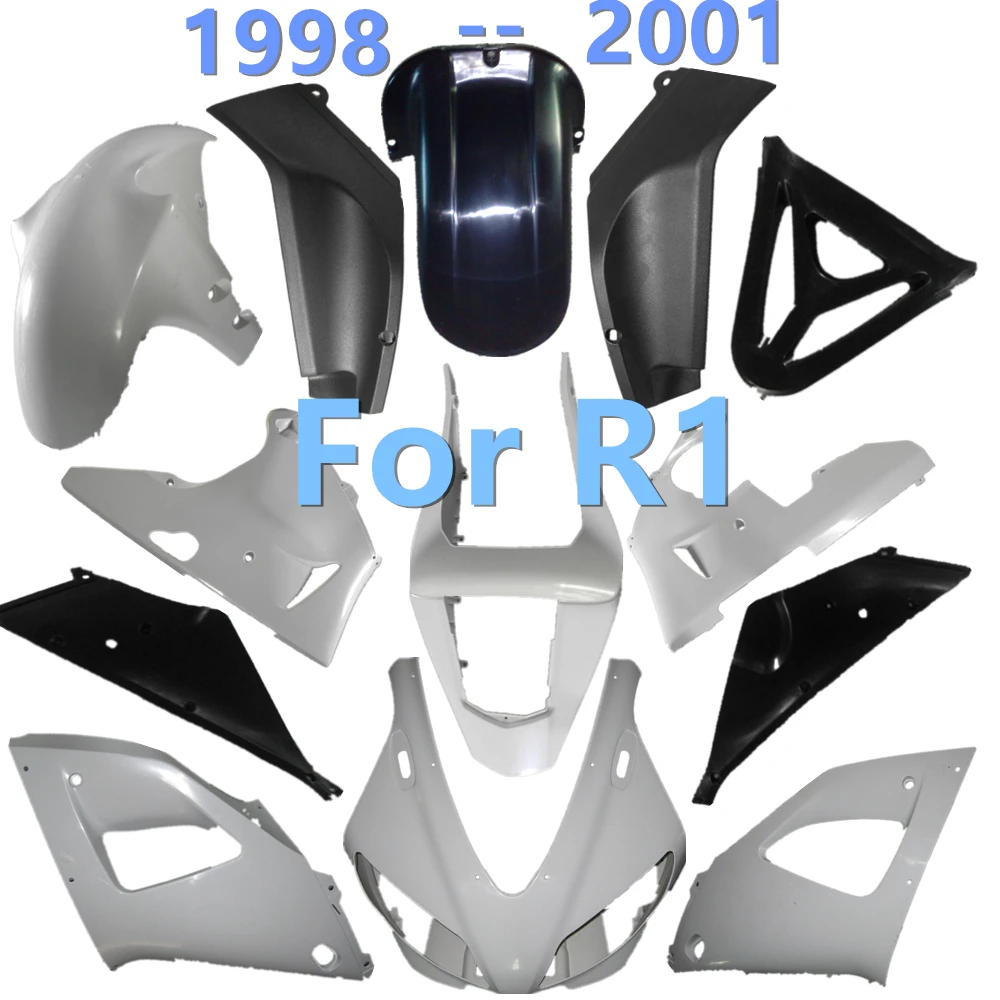 For Yamaha YZF 1000 YZF R1 YZFR1 1998 1999 2000 2001 Bodywork Fairing Unpainted Components Injection Molding Cowl Body