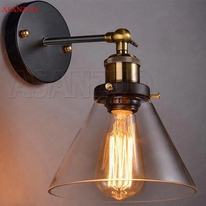 Imagem -04 - Long Swing Arm Wall Light Fixture Edison Bulb Retro Vintage Wall Lamp Abajur de Vidro Loft Estilo Industrial Sconce Ajustável