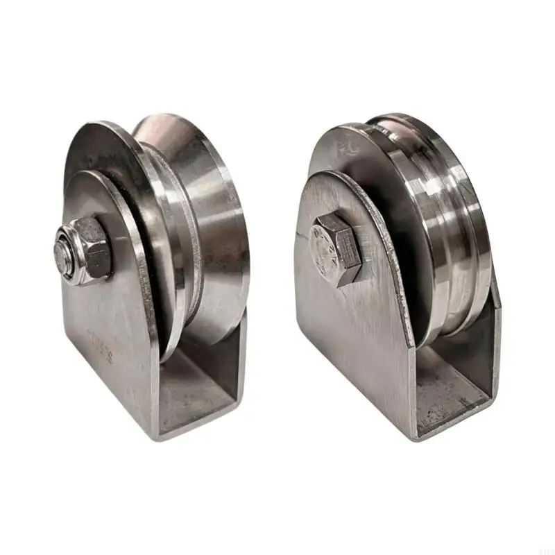 Stainless Steel Brackets-Mounted Pulley with Fixed Single Wheel for Routing, Guide, and Sliding Hardware Repair Tasks M4YD