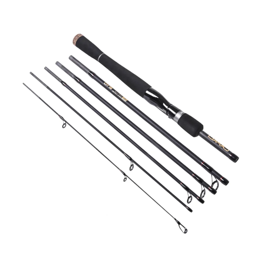 Fishing Rod Carbon 6 Section 21M Straight Bass Sea Fishing Rod for Freshwater Saltwater Sea Bass Trout Carp Short Lure Rod (SPI