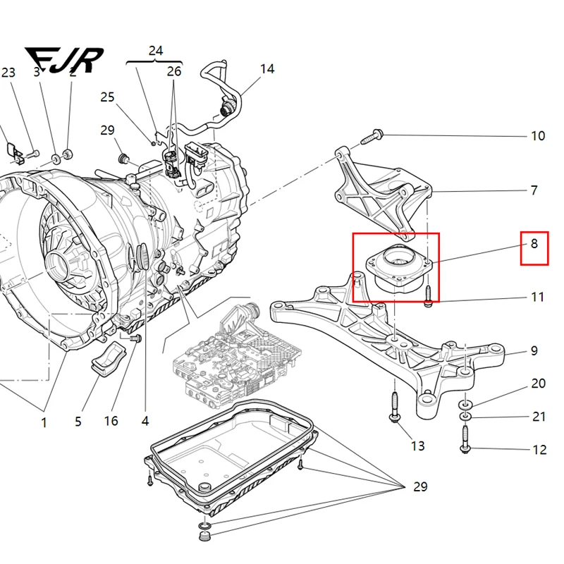 675000031 Transmission side suspension pad Wave box adhesive for Maserati Ghibli M157 Quatroporte M156 2WD