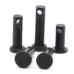 1-10pcs M3 M4 M5 M6 M8 M10 M12 Black Caron Steel Axis Pin Flat Head Cylindrical Pin with Hole GB882 Dowel Pin Roll