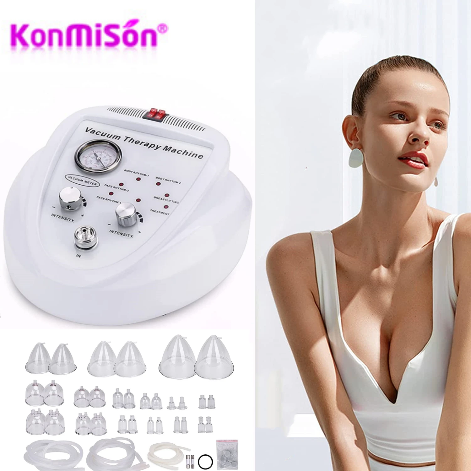 

Breast Massage Buttock Lift Machine 30 Cups Chest Care Beauty Equipment For Body Shaping Breast Enlargement Vacuum Therapy