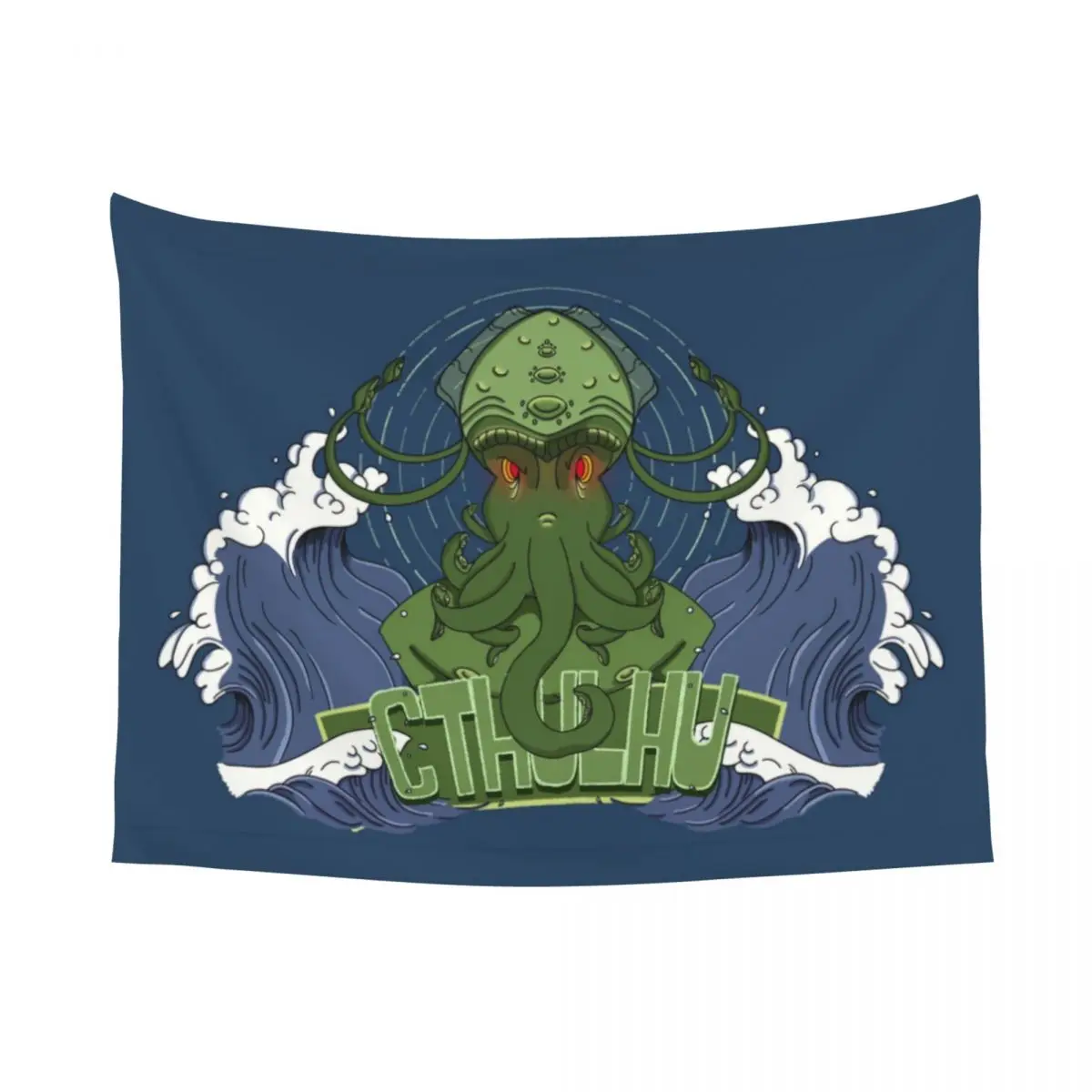 Trendy Harajuku Call Of Cthulhu Tapestries for Living Room Monster Lovecraft Hippie Wall Hanging Tapestry Home Decoration