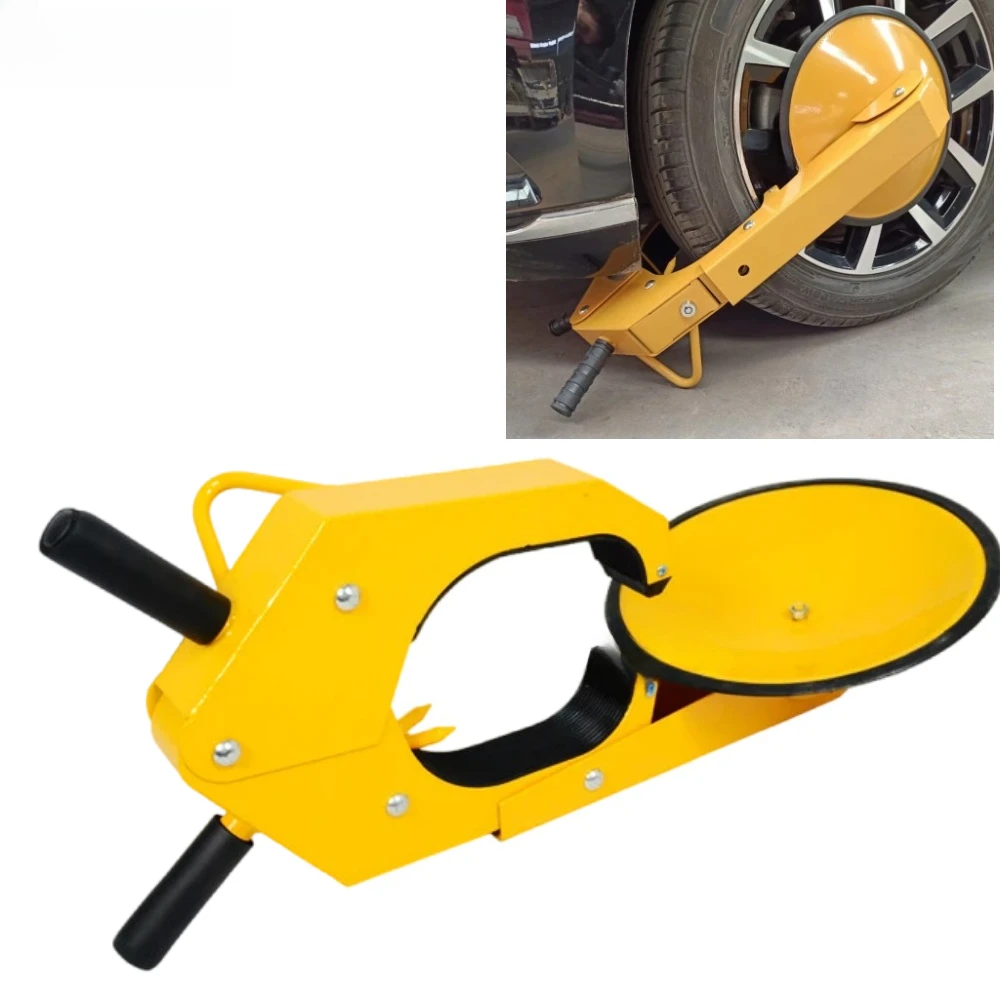 Heavy Duty Adjustable Car Tire Boot Lock Anti Theft Universal Trailer Wheel Lock for Cars Trucks RVs Trailers Security Device