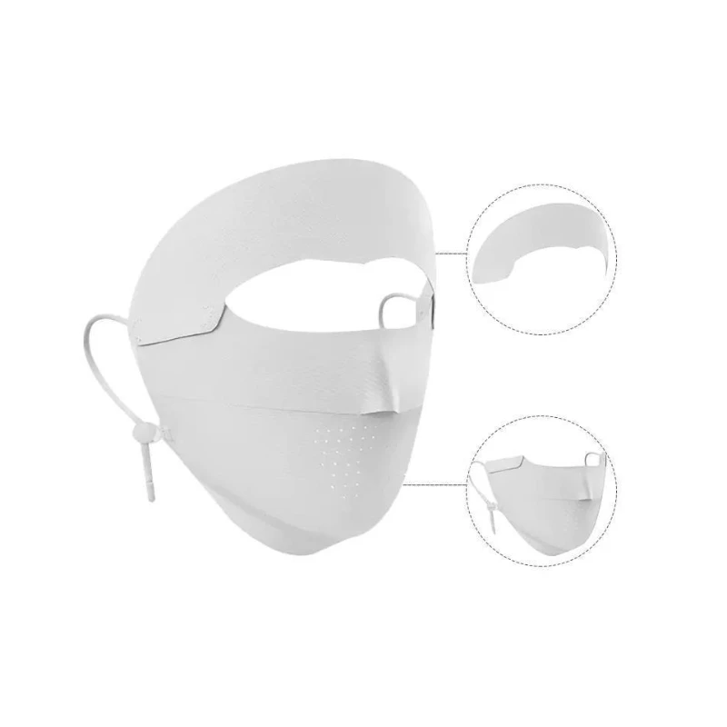 Sunscreen Mask Traceless Women 2023 New Detachable Facekini Ice Silk Anti-ultraviolet Summer Breathable Thin Cover Whole Face