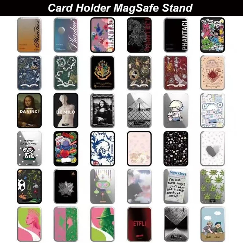 

Card Holder MagSafe Stand for IPhone 12 13 14 15 16 Pro Max Phone Holder Mount Support for S25 Ultra