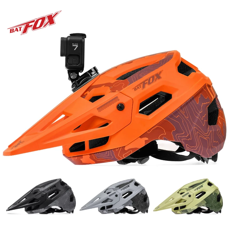 Bat Fox-Lightweight All-in-one Protective Helmet Unisex Adjustable Helmets MTB Competition Mountain Road Sports