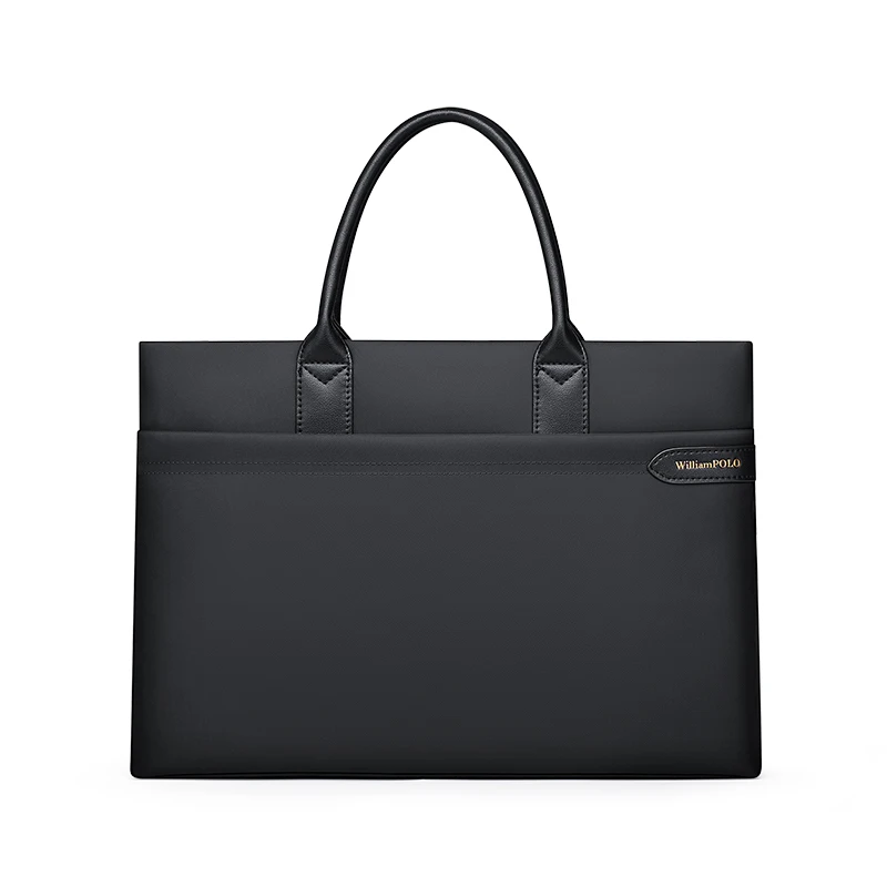 WilliamPOLO Valigetta da uomo d'affari sottile Borsa per laptop resistente all'acqua e resistente all'usura Borsa leggera per uso ufficio