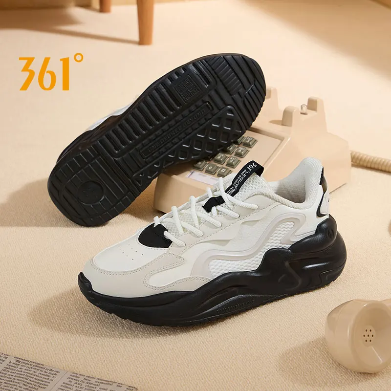 361 Degrees Yunshu 3.0 Women Casual Shoes New Leather Water-repellent Comfort Couple Versatile Simple Female Sneakers 682436702F