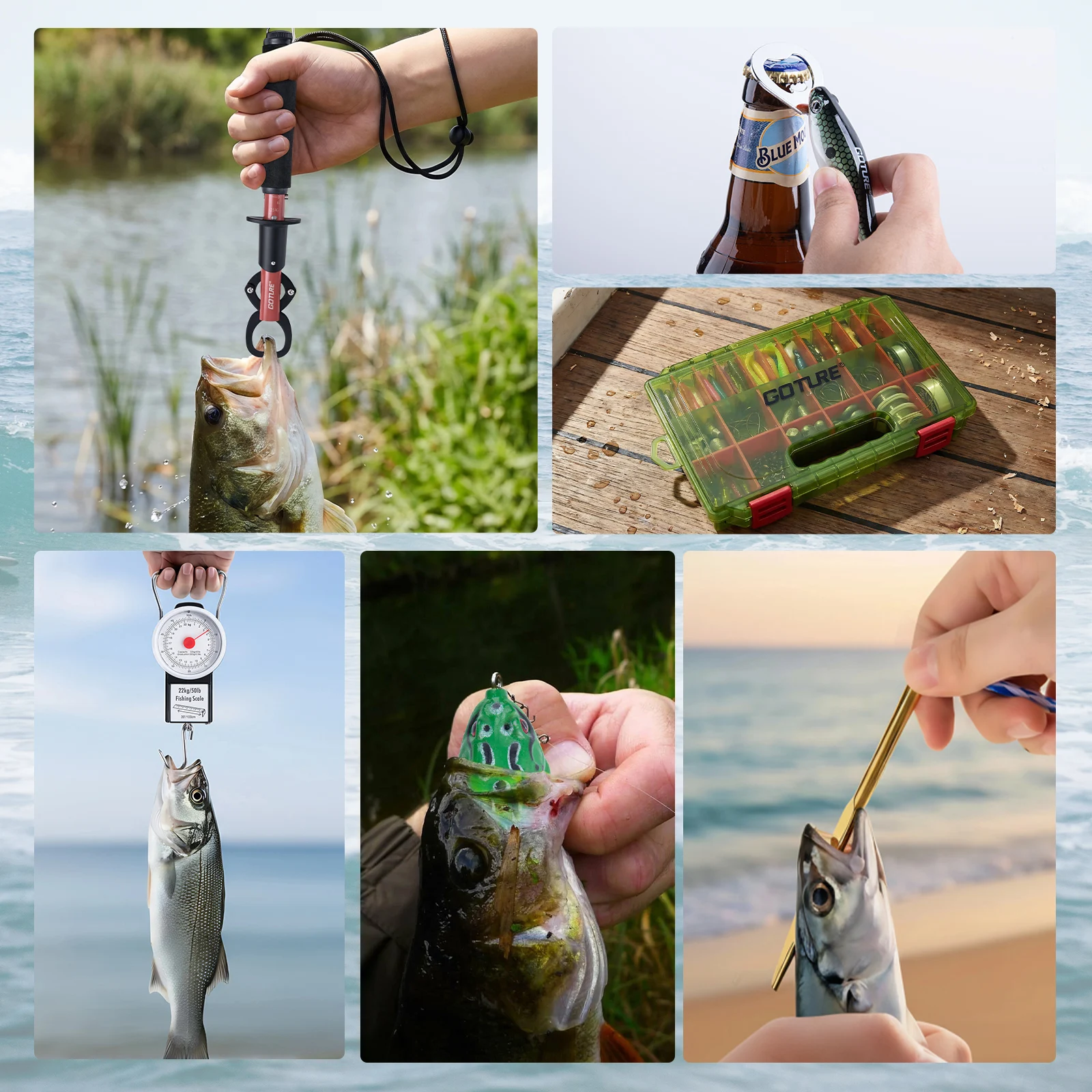 

Набор аксессуаров для рыбалки Goture, ножницы, инструменты для приманки, коробка для снастей, перчатки, весы, приятный для бюджета набор инструментов для рыбалки