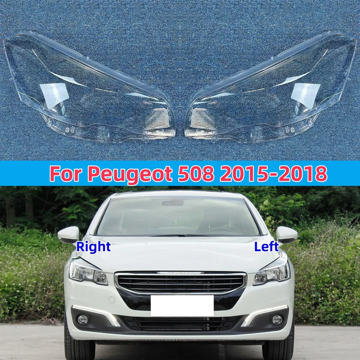 

Для Peugeot 508 2015 2016 2017 2018 передние фары, стеклянная крышка объектива, абажур, автомобильный стеклянный чехол