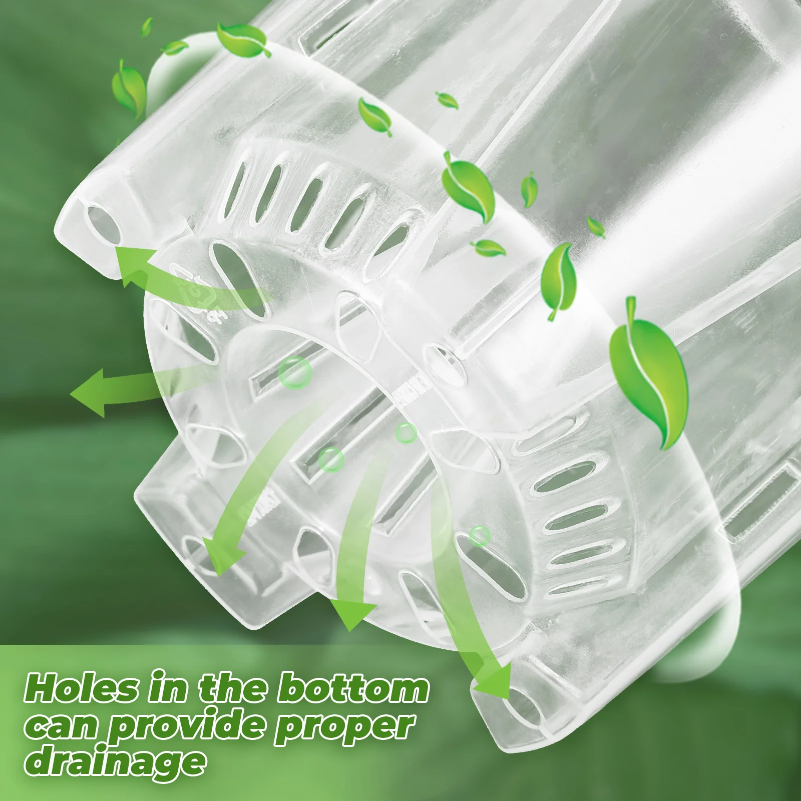 

6pcs 12cm Clear Plastic chid Pots Breathable Flower Drainage Holes Garden Nursery Sturdy PP Lasting Growth