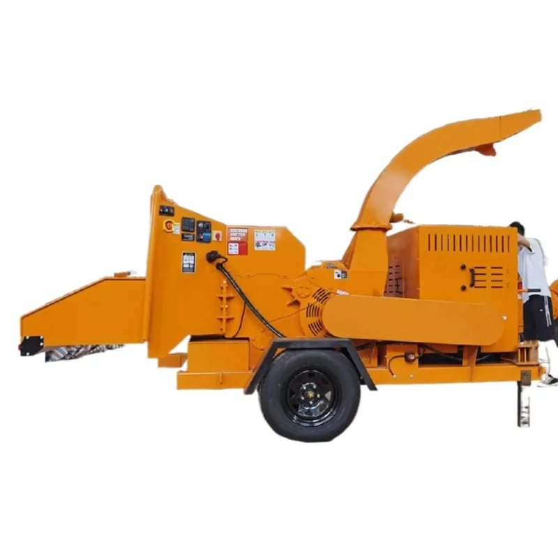 Waste Wood Crusher Crushing Wood Pallet Shredder Small Mobile Sawdust Wood Chipper Grinder Cutting Blades