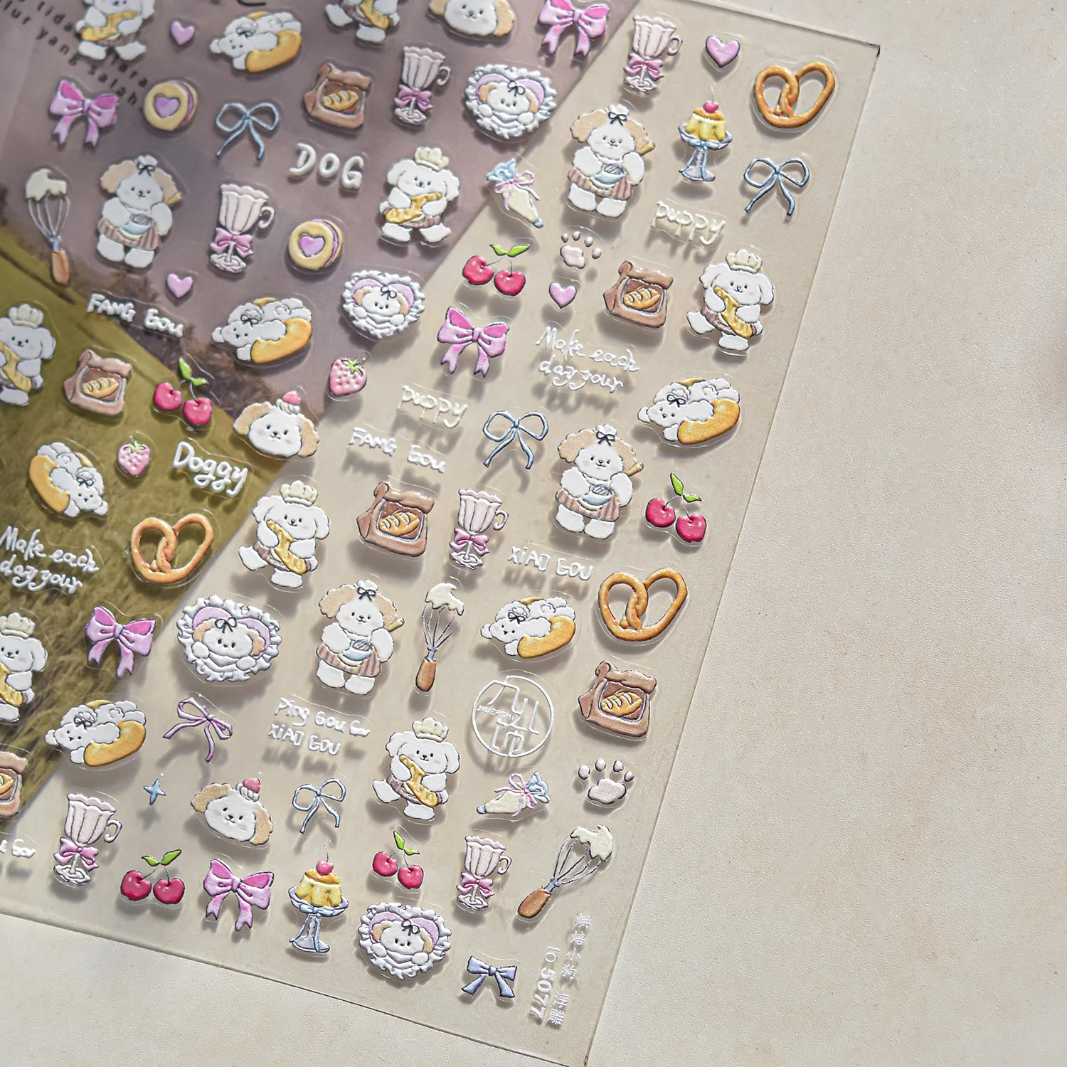 Halloween horreur Adorable Panda 5D Nail Art autocollant château fantomatique squelettes effrayants balai de sorcière toile d'araignée adhésif manucure Deca