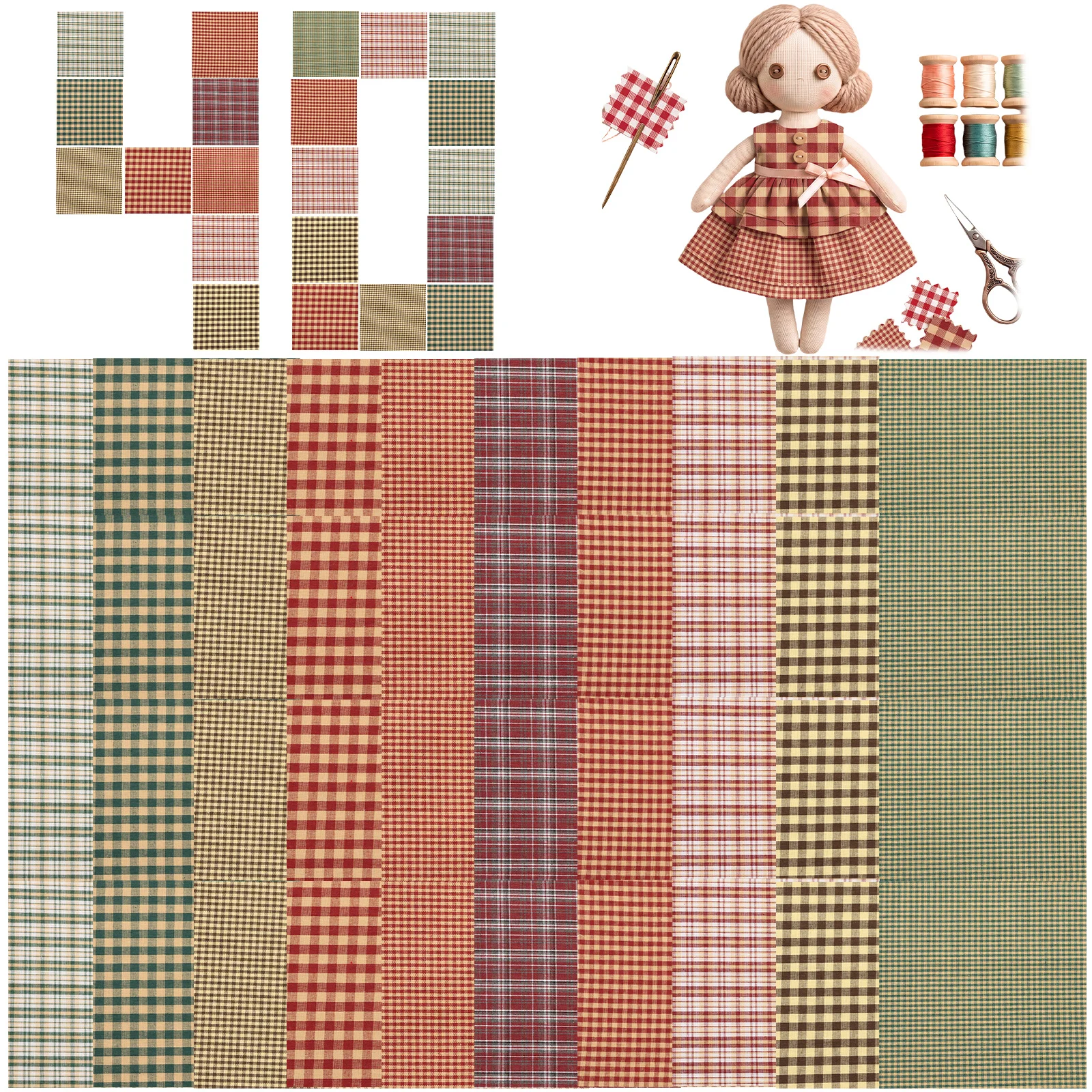 Is Sewing A Textile Craft - 20/40Pcs Cotton Fabric Squares Precut Vintage