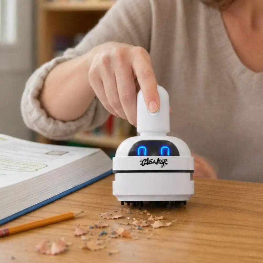 Quiet Desktop Mini Vacuum Cleaner 3 Speed Adjustable Suction Keyboard Cleaner Eraser Dust Sweeper with Microfiltration Filter - view 3