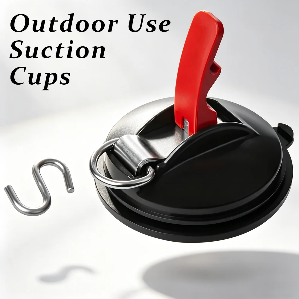 

Vacuum Suction Cup Anchor 1/2/3pcs with Securing Hooks Heavy Duty Multi-Function Car Camping Accessories for Home Outdoor Use