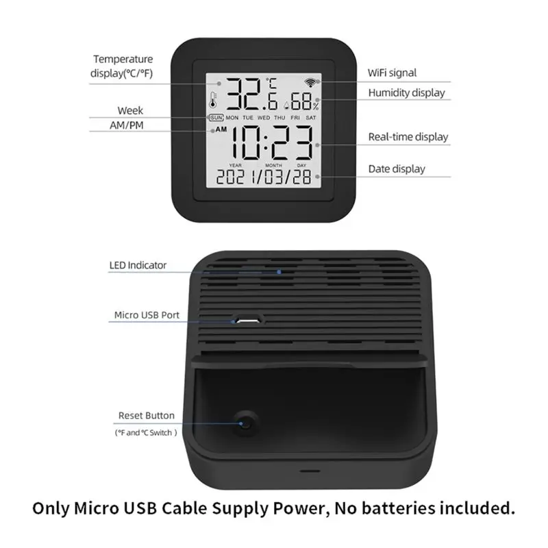 AS314 HAPPY^S09A WiFi 3In1 Intelligent Sensor Infrared Remote Control Temperature Humidity Detection IR-Enabled Device Remote
