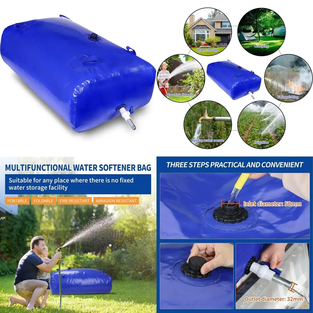 Foldable Large Capacity 1400L Water Tank, Portable Drought-Resistant Storage Bladder