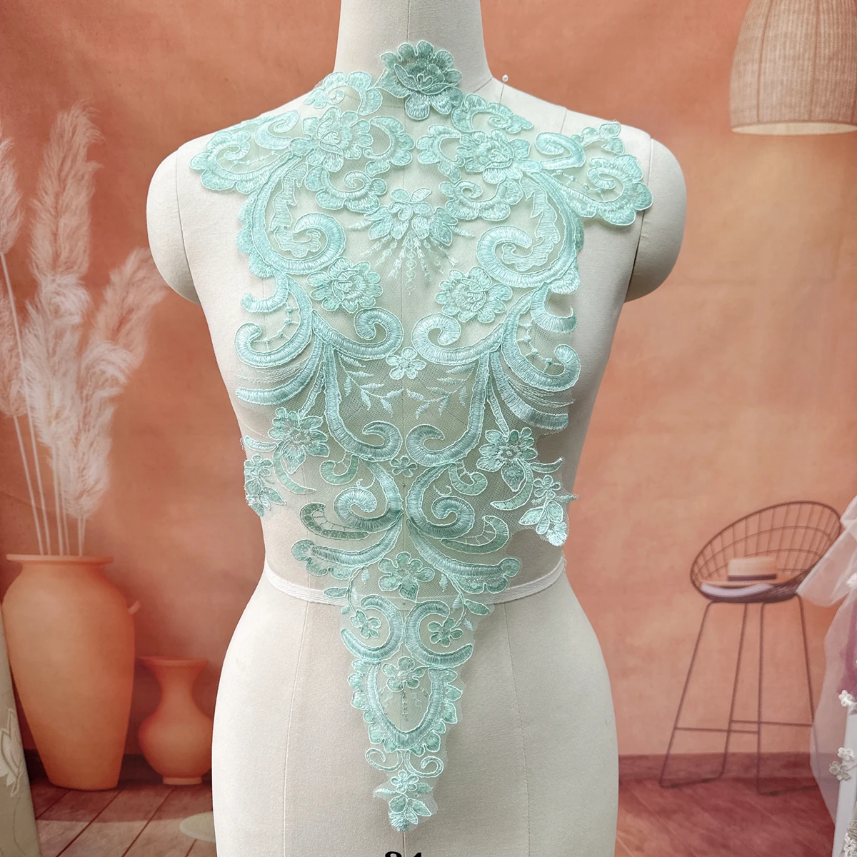High Quality Nine Color Optional Embroidery Lace Decal Fabric,handmade Wedding Dress Clothing, Background Decoration Accessories