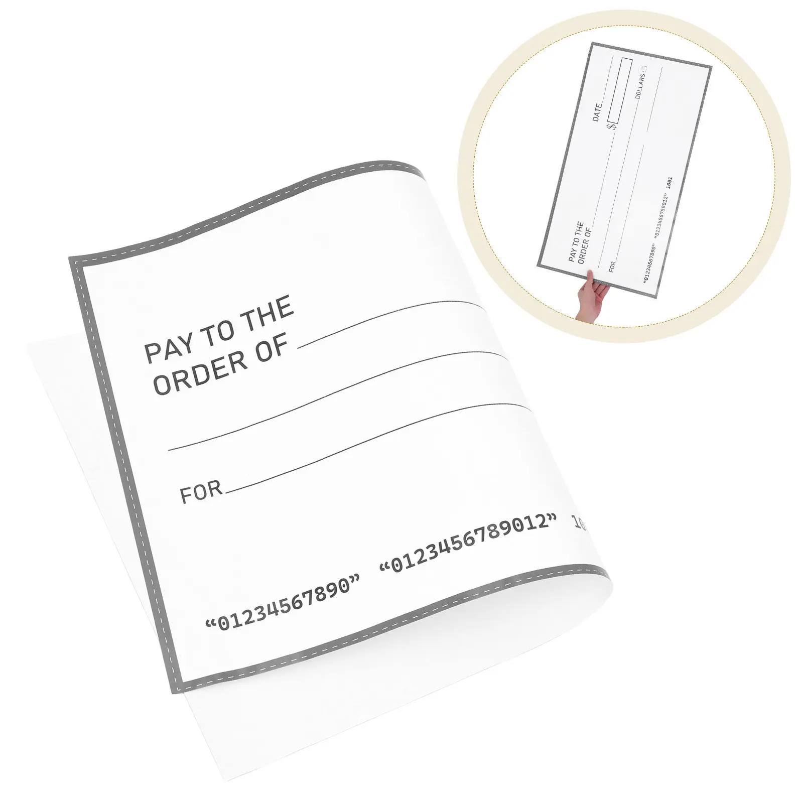 

Big Oversized Fake Check Dry Erase Waterproof Reusable Writable Presentation Board for Pranks Donations Awards Charity Events