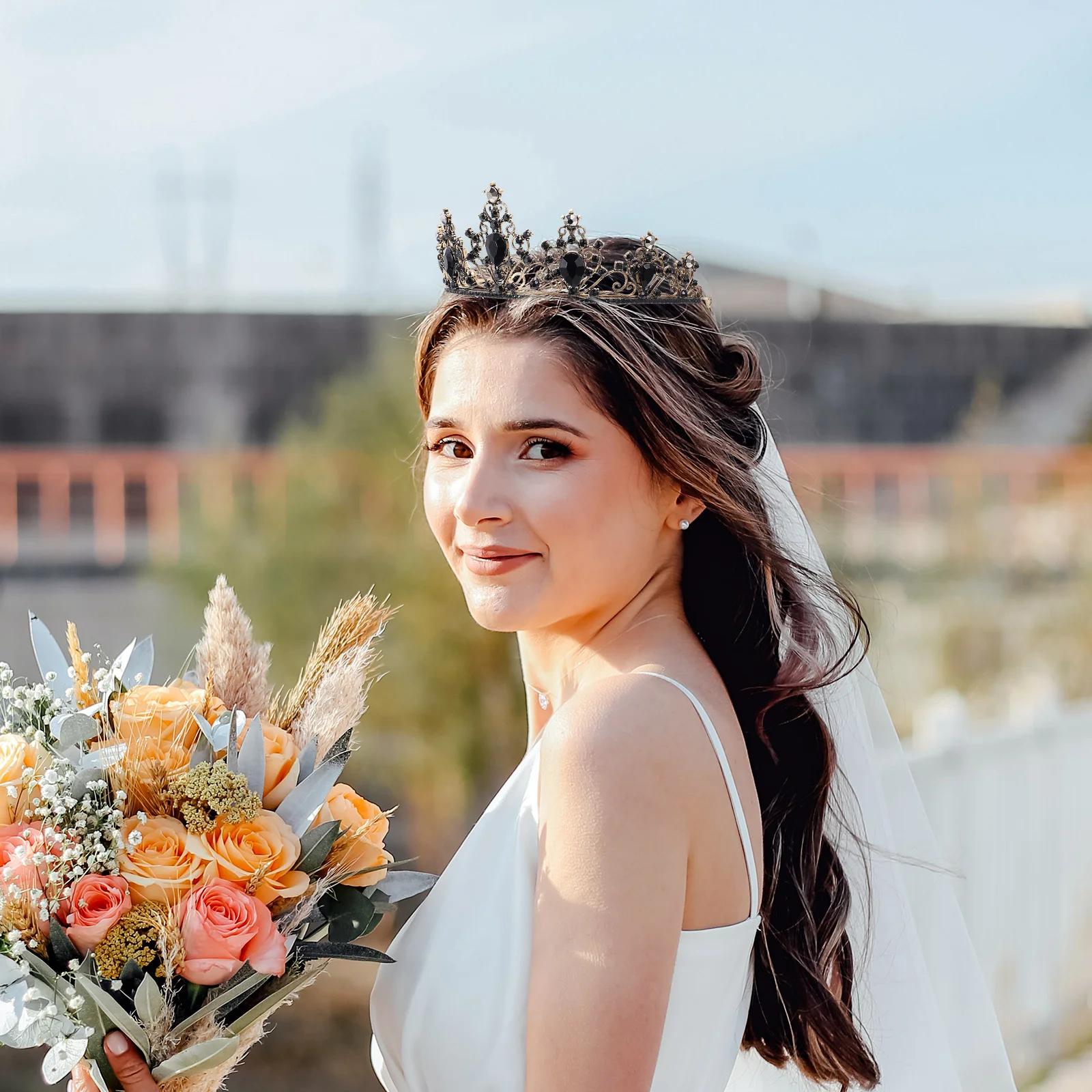 

Elegant Rhinestone Crown Wedding Tiara Bridal Hair Decor Party Headdress Banquet Hair Accessories Rhinestone Crown