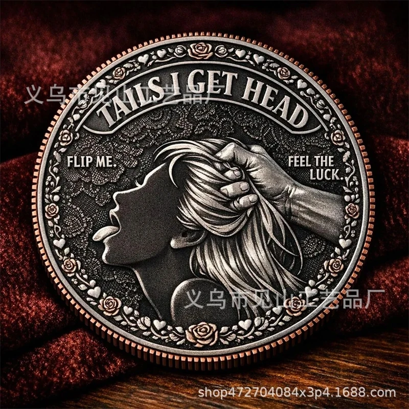 

Heads I Get Tail Commemorative Coin Couple Keepsake 3 Designs Set Romantic Anniversary Valentines Gift For Couples Home Desk