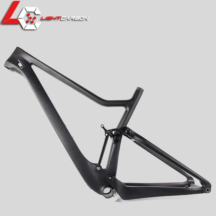 Quadro de MTB LCFS911 29er com suspensão total, material de fibra de carbono, estrutura de alta estabilidade, peças de bicicleta, acessórios para pneus, premium.