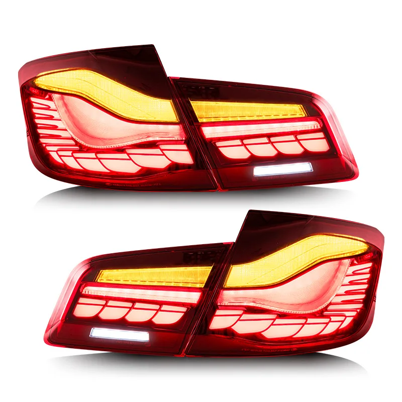 

Новые автомобильные аксессуары, светодиодные задние фонари для серии 5 серии 2011-2017, издание Dragon Scale, прозрачные указатели поворота с эффектом потока, стоп-сигналы