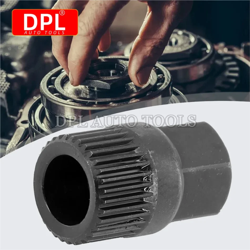 Strumento per la rimozione della puleggia della ruota libera della frizione dell'alternatore con dispositivo di rimozione della puleggia della cinghia a V a 33 denti Accessori per auto neri Frizione dell'alternatore Fre