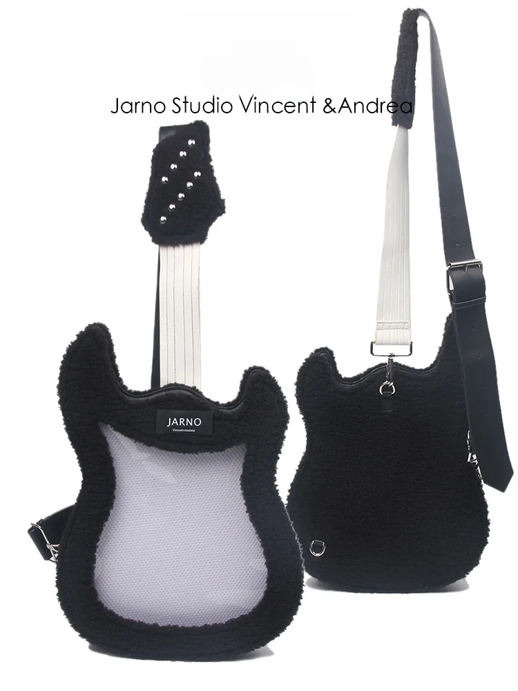 

Spring 2026 High Aesthetic Value Plush Bass Guitar Bag Original Shoulder Crossbody Small Quantity Youth Unisex Hobo Bag