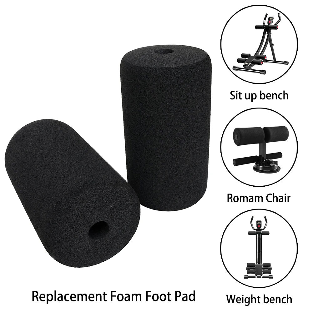 2 PCS Foot Foam Pads Rollers Replacement Tool Parts For Leg Extension For Weight Bench For Tube Diameter From 22-25mm