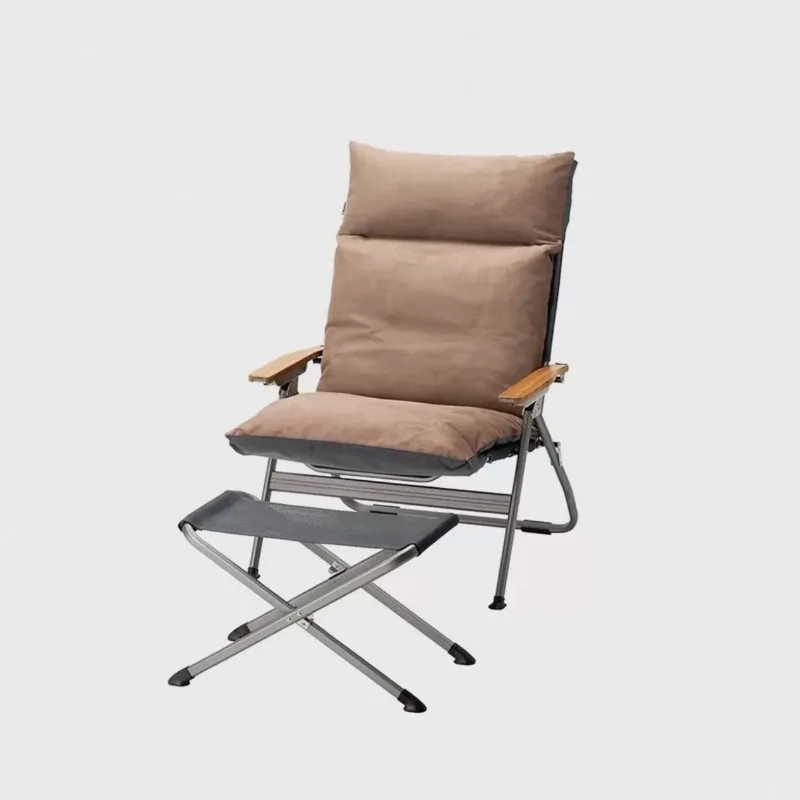 Outdoor camping wide deck chair adjustable folding chair