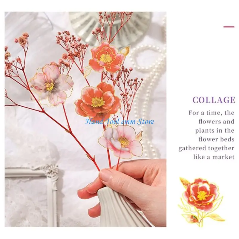 H37F Artistic Life Sticker, Scrapbooking Sticker Decorative Sticker Adhesive Sticker for Luggage, Glass, Planners, Notebook