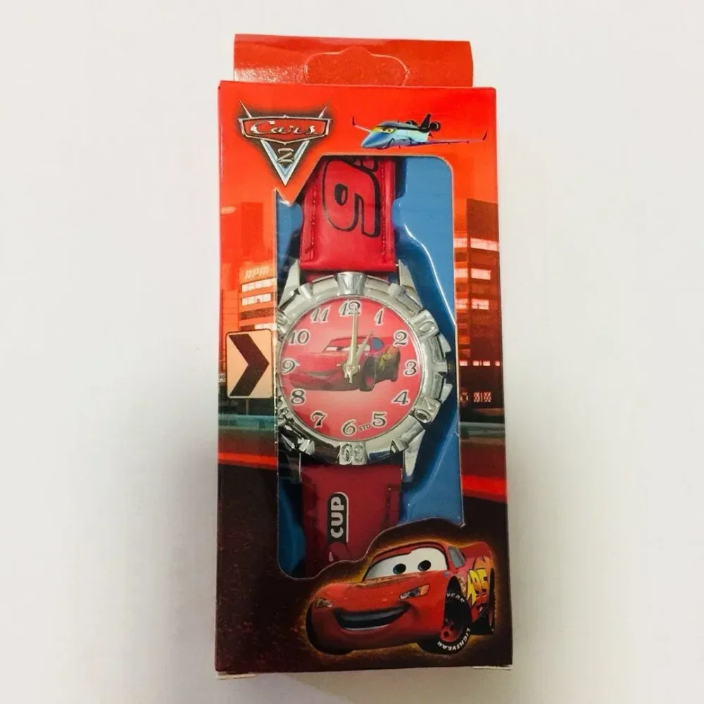 Cartoon Kid Watch Spiderman Car Toy Watches Mickey Minnie Child Watches PU Strap Quartz Wristwatch Girl Boy Christmas Gifts