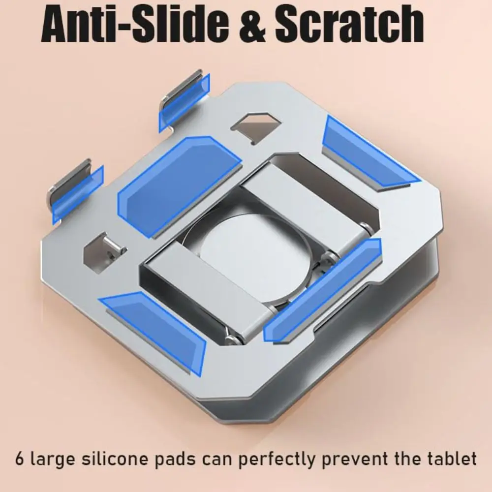 قابل للتعديل 360 درجة دوران سطح المكتب حامل لوحي تبديد الحرارة متعدد زاوية حامل سطح المكتب قاعدة مضادة للانزلاق قابلة للطي