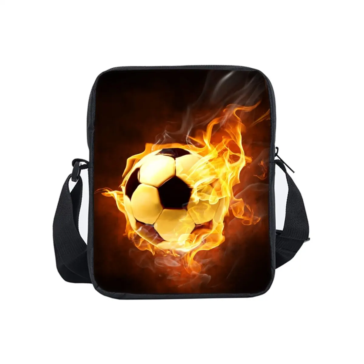 Hot Football Pattern Single Sided Messenger Bag for Boy/Girls Children Best Gifts 2D Flat Cartoon Casual Crossbody Bag