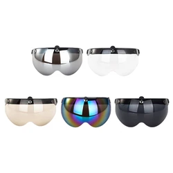 Universal Motorcycles Retro Pilot-Style Standard 3 Snap-Button Visors Up Down Open Face Helmet Wind Shield Dropship