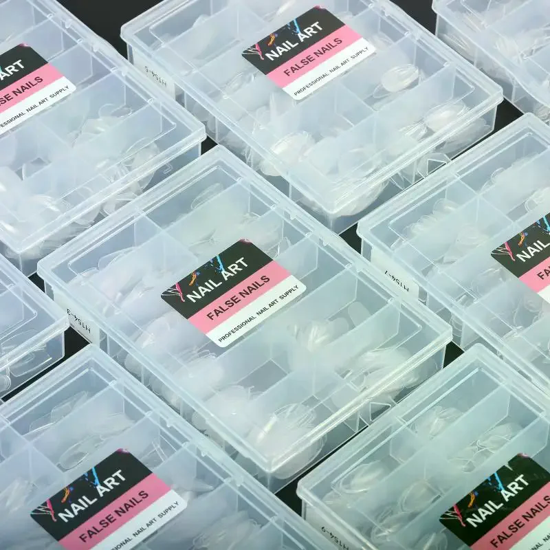 

216 шт. бесшовные накладные ногти, прозрачные полное покрытие, кончики ногтей, полуматовые длинные гробы, миндалевидные искусственные ногти