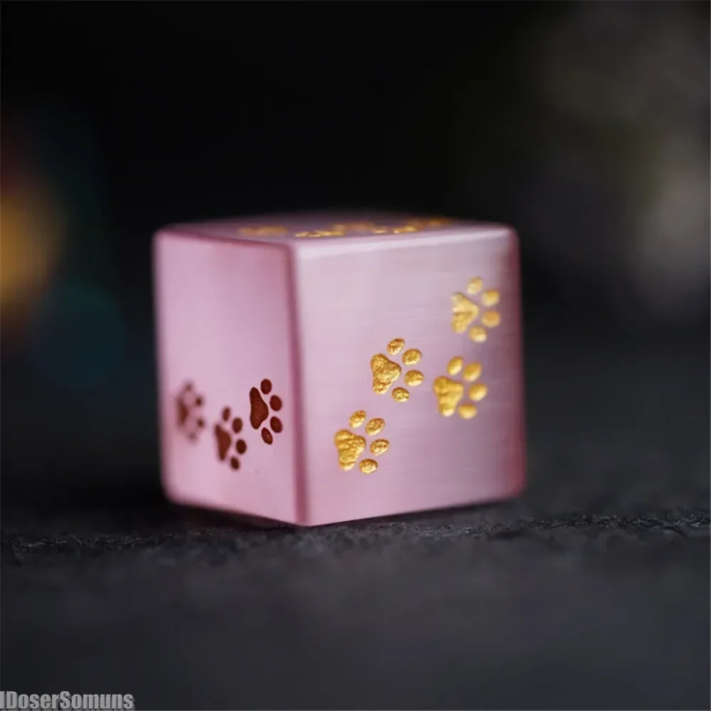 Natural Crystal Amethyst D6 Dice Hand Carved Gemstone Cat Paw Dice, Board Game Accessory & Custom Gift