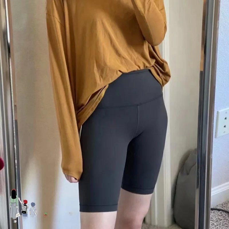 

High-Waist Fce-Lined Yoga orts Breathable Fitn Running Sports Tight Pants Cycling Underwear Women's Bot