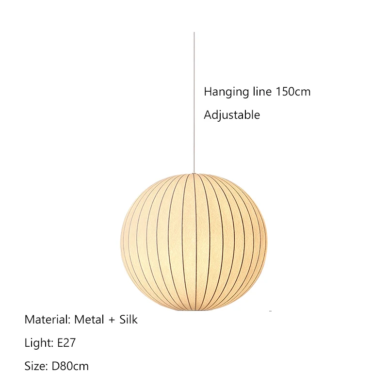 Japanse witte bal zijden hanglamp led Nelson bubble lamp voor woonkamer eetkamer bar restaurant hotel slaapkamer hanglamp