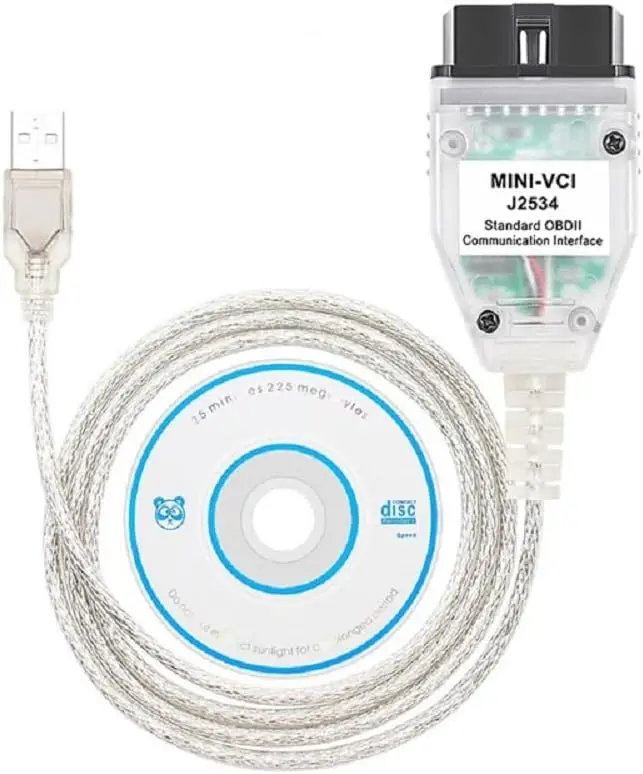 Cavo Mini VCI J2534 V18.00.008, adattatore scanner OBD2 per TIS Techstream, supporta Win XP/7/10